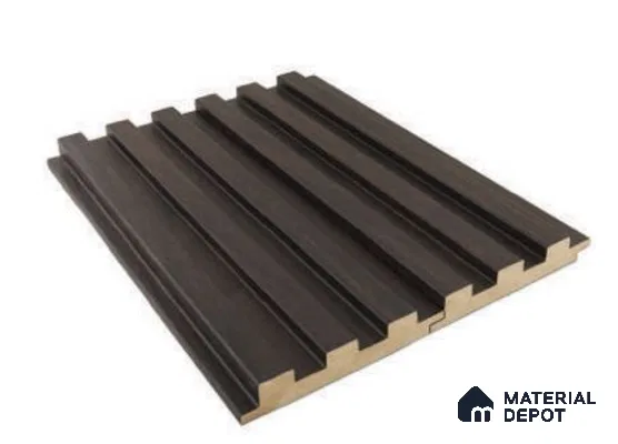 Black Wooden Louver PN 05192 9 ft x 4.7 inch MDF Panel - 18 mm | Suitable for Feature Wall, TV Unit & Living Room | Width is Subjected to 5% Variation